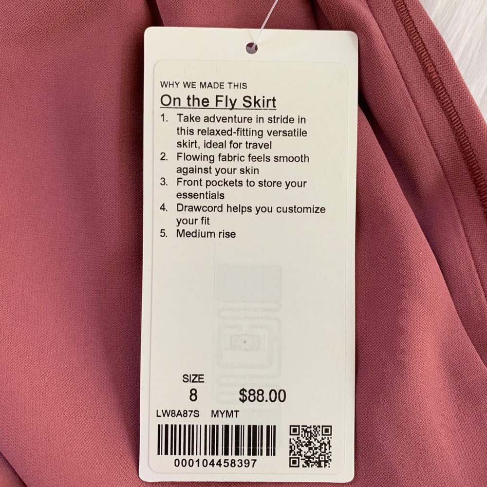 On the fly skirt lululemon misty merlot pink new - Picture 4 of 5